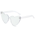 Lunettes de soleil sans monture en forme de cœur au fini entièrement transparent - Standard / Standard (incl. 13 % TVA) verres transparents