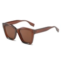 Lunettes de soleil vintage carrées pour femmes avec monture thé et verres teintés - Standard / Monture Thé Verres Thé