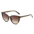 Lunettes de soleil œil de chat à monture écaille avec verres dégradés marron - Monture Léopard Verres Marron Dégradés