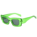 Occhiali da sole cat-eye verde traslucido con lenti polarizzate grigio scuro - Montatura Verde Lenti Grigie