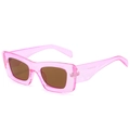 Pink translucent cat-eye sunglasses with dark brown lenses and 9184 model marking - Regular / Standard (Incl. 13% VAT) Purple Frame Tea Lenses