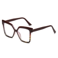 Occhiali TR90 squadrati oversize anti luce blu in rosso scuro e tartarugato - Montatura Rosso Scuro e Tartaruga