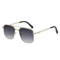 Classic aviator sunglasses with gold metal frame and gradient grey lenses in a sleek design - Gold Frame Gradient Gray Lens