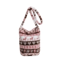Sac bandoulière en peluche rose avec motif cœur et texture douce pour l'hiver - Rose (Cœur Doux)