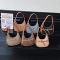 Minimalist crescent shoulder bags in six various colors with adjustable retro straps - Green