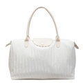 Minimalistische beige plissierte Yogatasche mit langen Henkeln und Druckknopfverschluss - Beige