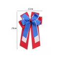 Independence Day hair clip with red white and blue bow 12cm by 19cm size dimensions - Preppy Style Triple Layer Bow (10#)