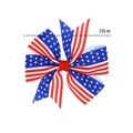 Detailweergave van de 10cm Amerikaanse vlag haarstrik met rode witte en blauwe ster - Sterren En Strepen Klassieke Strik (01#)