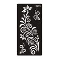 Wiederverwendbare S206 Henna-Tattoo-Schablone mit floralem Muster für Körperkunst - Bohème-Rollenmuster-Stil (S206)