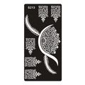 Pochoir de tatouage au henné S213 mandala et plume avec motif floral ajouré pour peau - Style de Décor Mandala et Géométrique (S213)