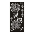 Wiederverwendbare Henna Tattoo Schablone S205 mit Mandala- und Blumenmustern für Körperkunst - Mandala-Rollen-Dekorationsstil (S205)