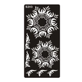 Pochoir à tatouage henné S203 avec motifs mandala et feuilles ajourés réutilisables - Style de Motif Floral Mandala (S203)