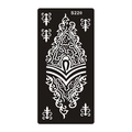 Pochoir pour tatouage au henné S220 avec motif floral complexe de style persan - Style Symétrique de Style Persan (S220)