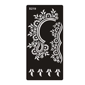 Pochoir pour tatouage au henné S219 avec des motifs de mandala floraux complexes - Style Mandala Floral et Lignes Géométriques (S219)