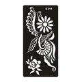 Pochoir à tatouage henné S211 avec motifs de tournesol, rose et ornements ethniques - Style Tournesol et Rose (S211)