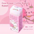Pink Sakura Rabbit sandwich eraser for students with cute inner pattern 40x16mm - Cute Pet Rabbit