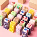 Colorful cartoon eraser set with cute animals and astronaut designs in vibrant cases - Mixed Cartoon Erasers