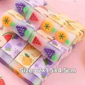 Cute fruit-themed sandwich erasers including grape watermelon and orange designs - New Fruit Series
