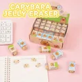 Capybara themed colorful jelly sandwich eraser set in a cute 36pcs cartoon display box - Capybara Style