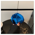 Blaue kugelförmige Abendtasche aus Acryl mit Goldkette für elegante Anlässe - Blau