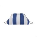 Bolso de mano nube a rayas azules y blancas con correa de cadena plateada chic - Azul