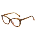 Occhiali cat-eye TR90 con montatura tartarugata marrone e lenti anti luce blu fashion - Montatura Leopardata