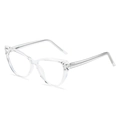 Transparent cat eye TR90 blue light blocking glasses with spring hinges for women - Transparent Frame