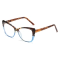 Occhiali cat eye vintage con montatura tartarugata e sfumatura blu per donna - Sfumato Blu Demi
