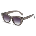 Cat-Eye-Sonnenbrille mit grauem transparentem Rahmen und Verlaufslinsen - Grauer Rahmen Graue Gläser