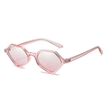 Pink transparent geometric sunglasses with gradient lenses in a retro minimalist style - Regular / Regular Pink Frames with Pink Lenses (Inc. 13% VAT)