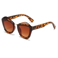 Occhiali da sole cat-eye con montatura tartarugata e lenti marroni sfumate per donna - Montatura Leopardata / Lenti Tè