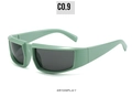 Close-up 45-degree angle display of Morandi green cycling sunglasses with grey lenses - Green Frame Grey Lens
