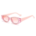 Lunettes de soleil roses pailletées avec strass et verres dégradés pour femmes - Monture Rose / Verres Roses