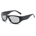 Lunettes de soleil de sport noires avec verres gris pour le cyclisme et le plein air - Standard / Monture Bleue Verres Gris Clair