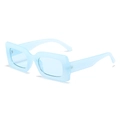 Retro vierkante zonnebril met dik montuur in doorschijnend lichtblauw Y2K-stijl - Jelly Blauw Frame Blauwe Lenzen