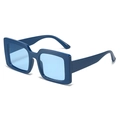 Gafas de sol cuadradas modernas con montura azul oscuro y lentes azul claro - Montura Azul / Lentes Azules