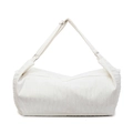 Bolso bandolera blanco de gran capacidad con diseño plisado texturizado y correa ajustable - Blanco Roto