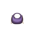 Borsa hobo minimalista in acrilico viola intenso con manico rotondo e catena d'oro - Viola