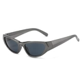 Gafas de sol deportivas en metal gris oscuro con montura cat-eye y lentes tintadas oscuras - Montura Gunmetal Lente Gris