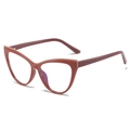 Montura de gafas ojo de gato en TR90 para mujer en color marrón rojizo oscuro - Montura Roja