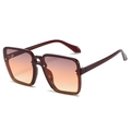 Lunettes de soleil carrées sans monture avec cadre bordeaux et verres dégradés violet orange - Régulier (TVA 13 % incluse) monture thé avec verres dégradés thé