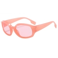 Occhiali da sole ciclistici futuristici rosa trasparente in stile trendy millennial - Montatura Rosa / Lenti Rosa