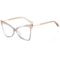 Occhiali anti-luce blu cat-eye in TR90 rosa con stine in metallo dorato chic - Montatura grigio tè