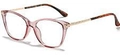 Monture de lunettes œil de chat TR90 rose clair avec branches en écaille de tortue - Monture violet clair standard