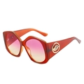 Lunettes de soleil à monture brun rouge foncé et verres dégradés roses - Standard monture marron foncé avec verres violet-rose