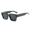 Trend black thick square frame sunglasses with oversized lenses for women and men - Standard (Incl. 13% VAT) Black Frame & Grey Lenses