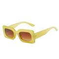 Gafas de sol cuadradas de color amarillo limón con montura jelly y lentes degradadas - Montura Verde Gelatina Lentes Té