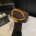 Brown snakeskin textured clutch bag with gold hardware and elegant chain strap for women - Brown Snake Print Style (3)