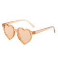 Cute heart-shaped children's sunglasses in transparent orange with UV protection - Regular (Incl. 13% VAT) Transparent Tea Frames with Tea Lenses