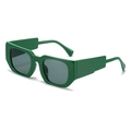 Retro square sunglasses with thick green frames and dark grey lenses for street style - Standard Green Frame Grey Lenses (Incl. 13% VAT)